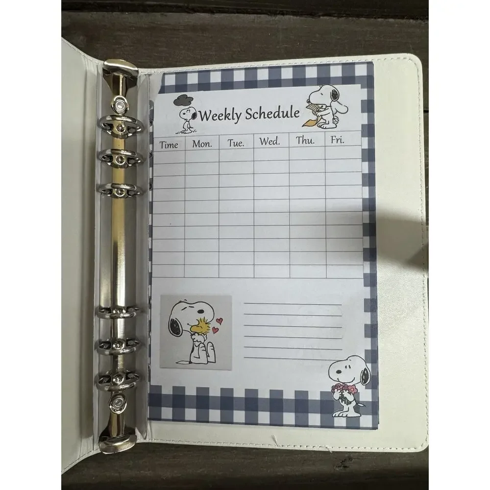 Snoopy A5 Binder with Matching Stationery paper
